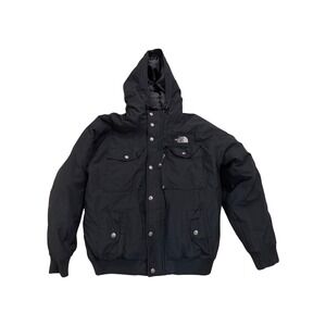 The North Face Gotham HyVent Bomber Jacket Mens XL‎ Black Hooded Waterproof